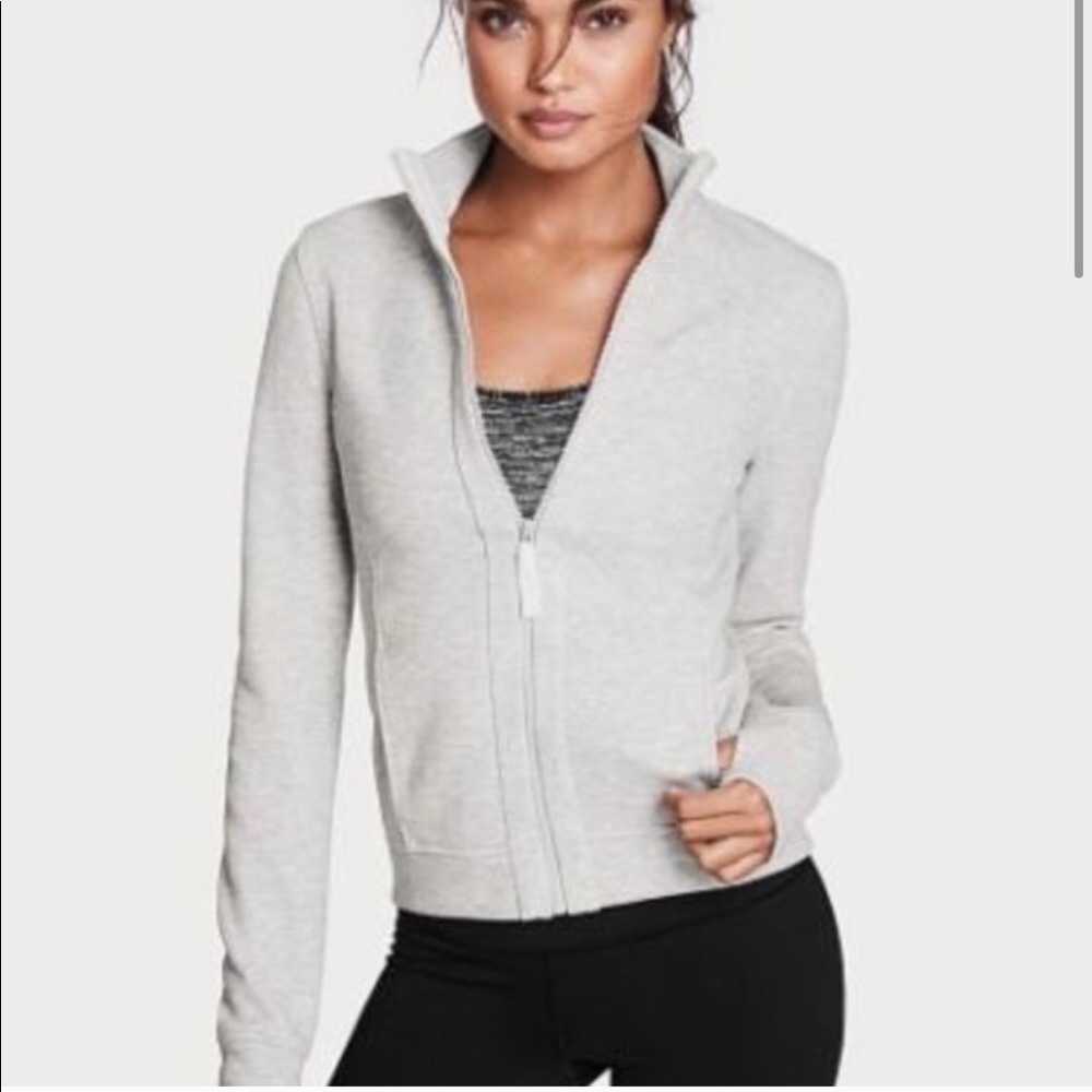 Victoria's Secret sport gray zip up sweater - Picture 1 of 6